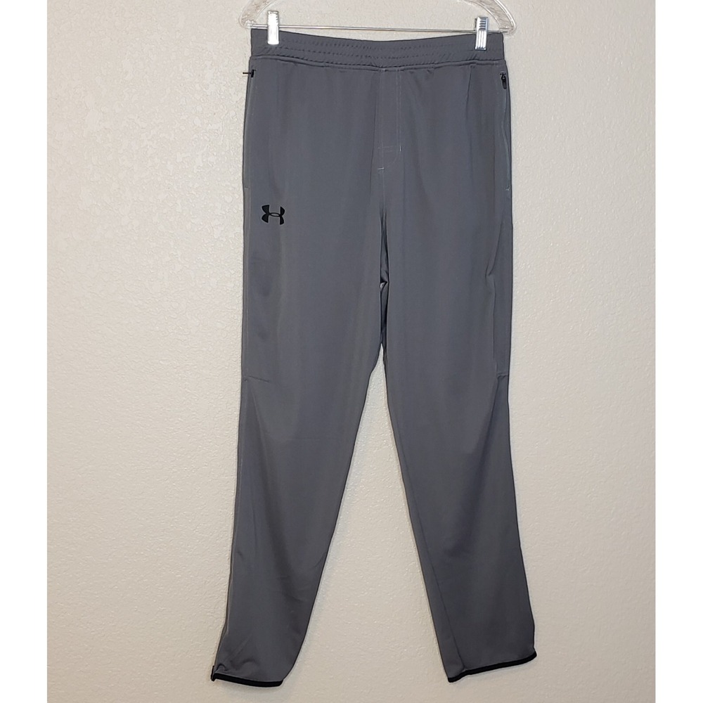 Under‎ Armour Mens Athletic Pants Large Charcoal Loose Fit Casual Skinny Leg